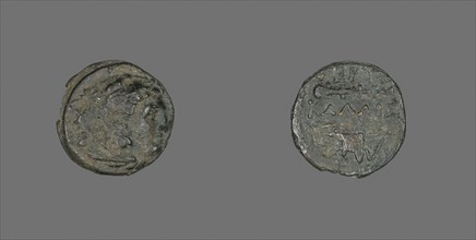 Coin Depicting the Hero Herakles, 4th century BC, Greek, Ancient Greece, Bronze, Diam. 1.5 cm, 3.06