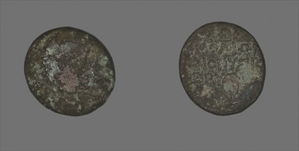 Coin Depicting the Hero Herakles, 200/133 BC, Greek, Ancient Greece, Bronze, Diam. 2 cm, 5.37 g