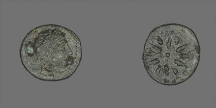 Coin Depicting the God Apollo, 3rd century BC, Greek, Ancient Greece, Bronze, Diam. 1.1 cm, 1.06 g