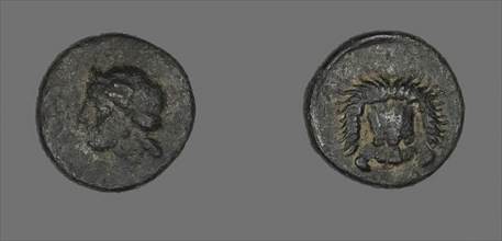 Coin Depicting the Goddess Hera (?), 5th century BC, Greek, Ancient Greece, Bronze, Diam. 1.2 cm, 1