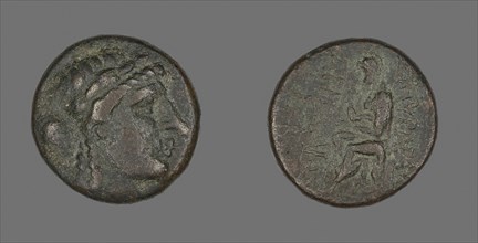 Coin Depicting the God Apollo, 2nd/1st century BC, Greek, Ancient Greece, Bronze, Diam. 2.1 cm, 8