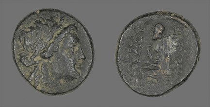 Coin Depicting the God Apollo, 2nd/1st century BC, Greek, Ancient Greece, Bronze, Diam. 2.2 cm, 7