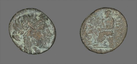 Coin Depicting the God Apollo, 2nd century BC, Greek, Ancient Greece, Bronze, Diam. 2.3 cm, 7.69 g