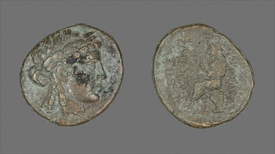 Coin Depicting the God Apollo, 2nd/1st century BC, Greek, Ancient Greece, Bronze, Diam. 2.4 cm, 8