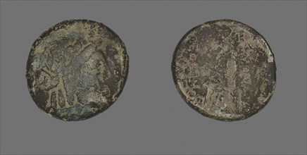 Coin Depicting the God Apollo, 2nd century BC, Greek, Izmir, Bronze, Diam. 2.1 cm, 8.17 g