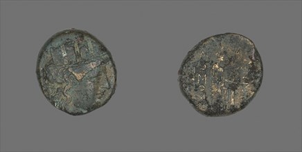 Coin Depicting the Goddess Kybele, 2nd/1st century BC, Greek, Izmir, Bronze, Diam. 1.8 cm, 5.91 g