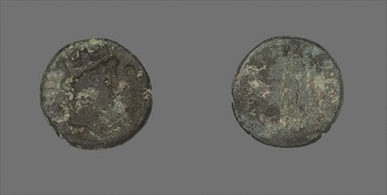 Coin Depicting the Goddess Tyche, AD 98/117, Roman, Izmir, Bronze, Diam. 1.9 cm, 5.18 g