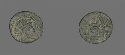 Coin Depicting the God Apollo, 2nd/1st century BC, Greek, Izmir, Bronze, Diam. 1.5 cm, 3.08 g
