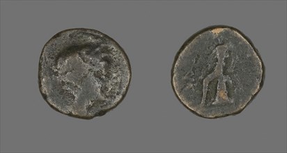 Coin Depicting a Head, 3rd/2nd century BC, Greek, Ancient Greece, Bronze, Diam. 1.4 cm, 2.52 g