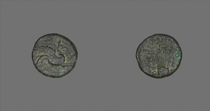 Coin Depicting a Griffin, 3rd/1st century BC, Greek, minted in Teos, Ionia, Teos, Bronze, Diam. 1.7