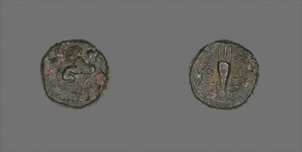 Coin Depicting a Sphinx, about 84 BC, Greek, Ancient Greece, Bronze, Diam. 1.5 cm, 3.41 g