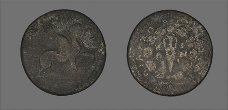 Coin Depicting a Sphinx, AD 138/92, Roman, Roman Empire, Bronze, Diam. 3.2 cm, 14.27 g