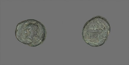 Coin Depicting the God Apollo, about 133 BC, Greek, Ancient Greece, Bronze, Diam. 1.5 cm, 3.93 g