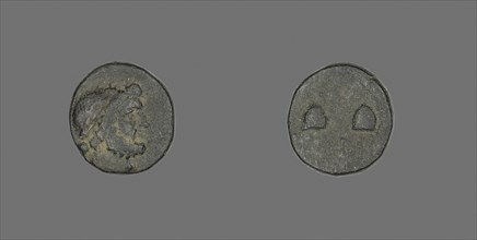 Coin Depicting the God Zeus, about 1st century BC, Greek, Ancient Greece, Bronze, Diam. 1.5 cm, 4