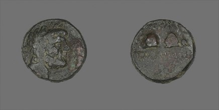 Coin Depicting the God Zeus, 1st century BC, Greek, Ancient Greece, Bronze, Diam. 1.9 cm, 6.72 g