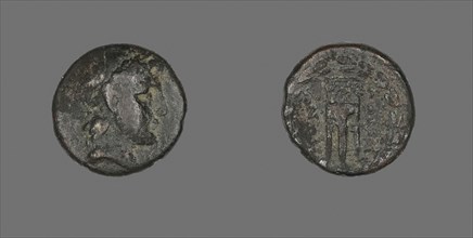 Coin Depicting the God Apollo, 2nd/1st century BC, Greek, Ancient Greece, Bronze, Diam. 1.8 cm, 5