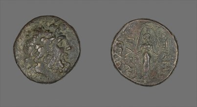 Coin Depicting the God Zeus, 133/48 BC, Greek, Ancient Greece, Bronze, Diam. 2.2 cm, 7.56 g