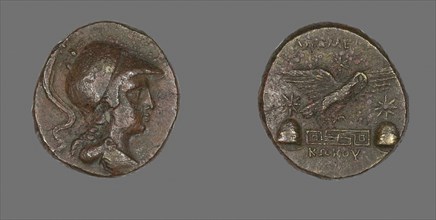 Coin Depicting the Goddess Athena, 133/48 BC, Greek, Ancient Greece, Bronze, Diam. 2.3 cm, 7.41 g