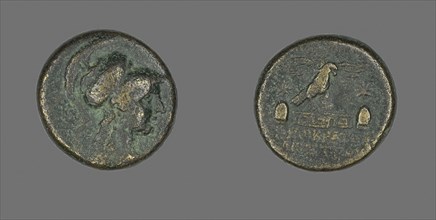 Coin Depicting the Goddess Athena, 133/48 BC, Greek, Ancient Greece, Bronze, Diam. 2.1 cm, 7.95 g
