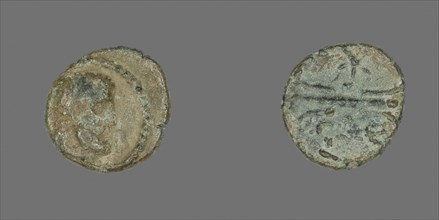 Coin Depicting the Hero Hercules, 2nd/1st century BC, Roman, Roman Empire, Bronze, DIam. 1.1 cm, 1