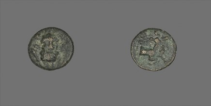 Coin Depicting the Hero Herakles, 2nd/1st century BC, Greek, Ancient Greece, Bronze, Diam. 1.4 cm,