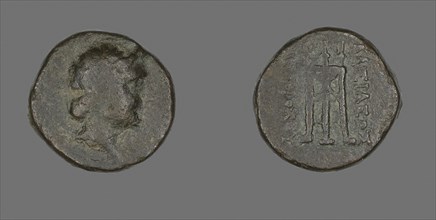 Coin Depicting a Goddess, 261/246 BC, Greek, Ancient Greece, Bronze, Diam. 2.1 cm, 8.43 g