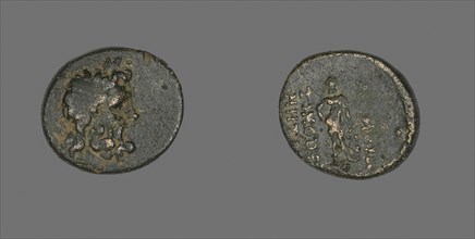 Coin Depicting the God Zeus, mid–1st century BC, Greek, Greece, Bronze, Diam. 1.9 cm, 4.29 g