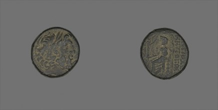 Coin Depicting the God Zeus, 1st century BC, Greek, Greece, Bronze, Diam. 1.9 cm, 7.80 g