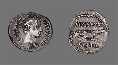 Denarius (Coin) Portraying Octavian, 28 BC, issued by Octavian, Roman, minted in Pergamum or
