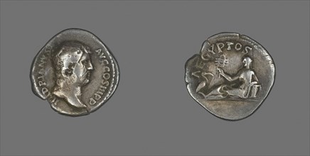 Denarius (Coin) Portraying Emperor Hadrian, AD 134/138, Roman, Roman Empire, Silver, Diam. 1.8 cm,