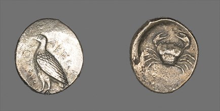 Tetradrachm (Coin) Depicting an Eagle, 472/413 BC, Greek, minted in Akragas (Agrigentum), Sicily,