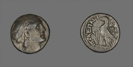 Tetradrachm (Coin) Portraying King Ptolemy, 367/284 BC, Greek, Ancient Greece, Silver, Diam. 2.5