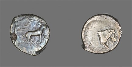 Tetradrachm (Coin) Depicting Quadriga and Charioteer, 460/430 BC, Greek, Greece, Silver, Diam. 2.7