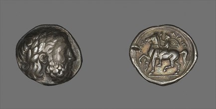 Tetradrachm (Coin) Depicting the God Zeus, 359/336 BC, Greek, Greece, Silver, Diam. 2.6 cm, 14.16 g