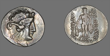 Tetradrachm (Coin) Depicting the God Dionysos, after 146 BC, Greek, Roman Empire, Silver, Diam. 3.3