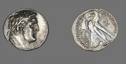 Tetradrachm (Coin) Depicting Head of Herakles, 74/73 BC, Greek, minted in Tyre, Phoenicia, Tyre,