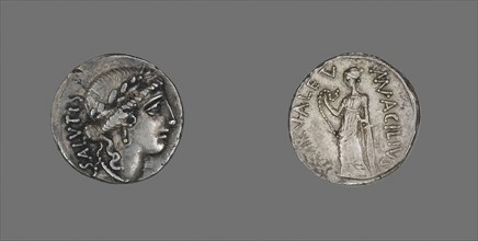 Denarius (Coin) Depicting Salutis, about 49 BC, Roman, Roman Empire, Silver, Diam. 1.8 cm, 3.85 g