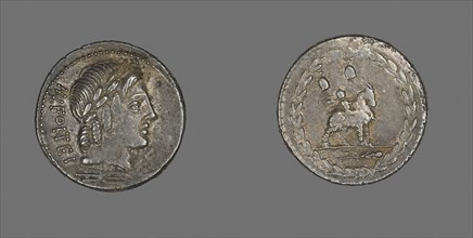 Denarius (Coin) Depicting the God Apollo, 85 BC, Roman, Roman Empire, Silver, Diam. 2.1 cm, 4.22 g