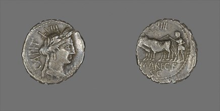 Denarius (Coin) Depicting the Goddess Ceres, 81 BC, Roman, Roman Empire, Silver, Diam. 1.9 cm, 3.63