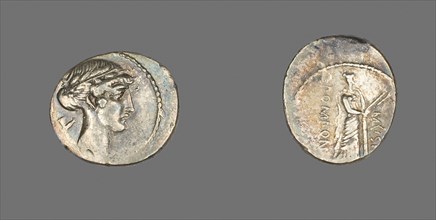 Denarius (Coin) Depicting the God Apollo, 66 BC, Roman, Roman Empire, Silver, Diam. 1.9 cm, 3.91 g