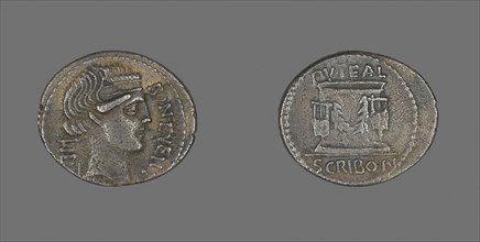 Denarius (Coin) Depicting Bonus Eventus, 62 or 54 BC, Roman, Roman Empire, Silver, Diam. 2.1 cm, 3