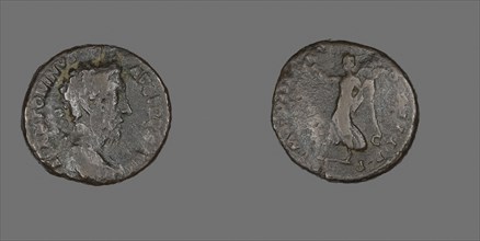 As (Coin) Portraying Emperor Marcus Aurelius, AD December 177/December 178, Roman, Roman Empire,