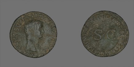 As (Coin) Portraying Germanicus, AD 50/54, Roman, minted in Rome, Roman Empire, Bronze, Diam. 2.9