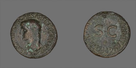 As (Coin) Portraying Germanicus, AD 39/41, Roman, minted in Rome, Roman Empire, Bronze, Diam. 2.8