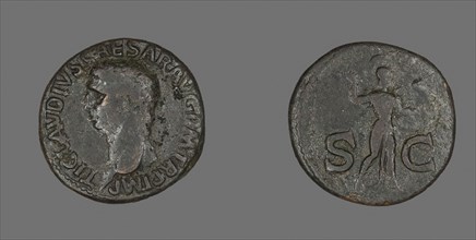 As (Coin) Portraying Emperor Claudius, AD 41/50, Roman, minted in Rome, Roman Empire, Bronze, Diam.
