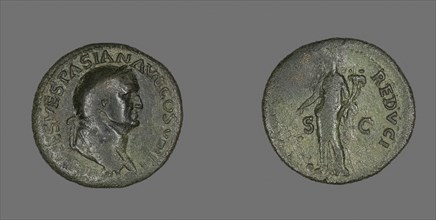 Dupondius (Coin) Portraying Emperor Vespasian, AD 77/78, Roman, minted in Lugdunum (now Lyon,