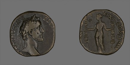 Sestertius (Coin) Portraying Emperor Antoninus Pius, AD 155/156, Roman, minted in Rome, Roman