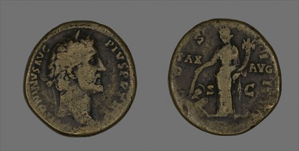 Sestertius (Coin) Portraying Emperor Antoninus Pius, AD 141/161, Roman, minted in Rome, Roman
