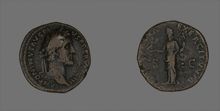 As (Coin) Portraying Emperor Antoninus Pius, AD 140/144, Roman, minted in Rome, Roman Empire,