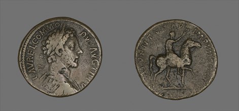 Sestertius (Coin) Portraying Emperor Commodus, AD December 179/December 180, Roman, minted in Rome,